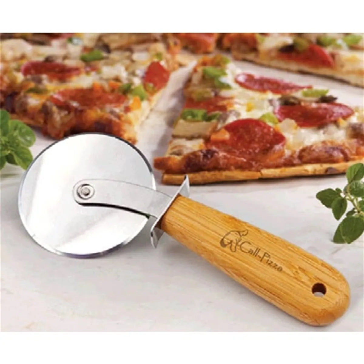 Premium Bamboo Pizza Cutter Wheel