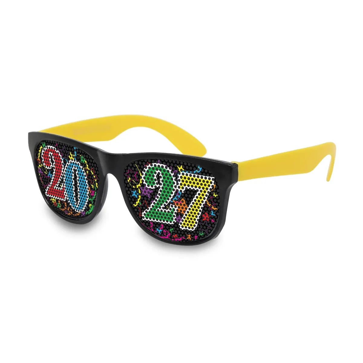 2027 New Year Neon Yellow Sunglasses