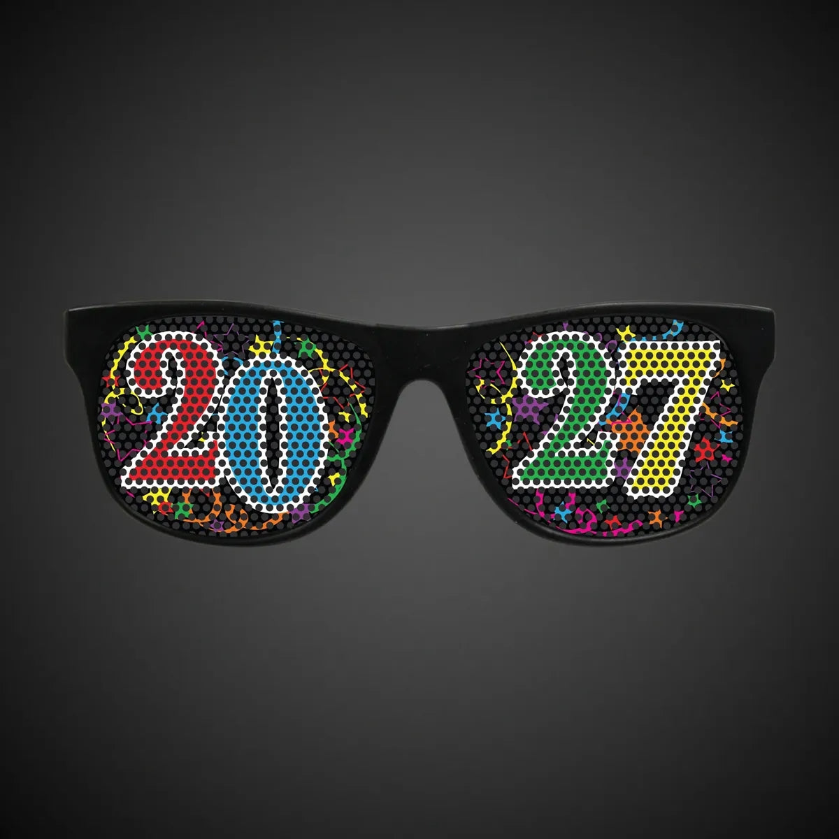 2027 New Year Neon Yellow Sunglasses