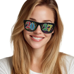 2027 New Year Neon Yellow Sunglasses