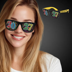 2027 New Year Neon Yellow Sunglasses