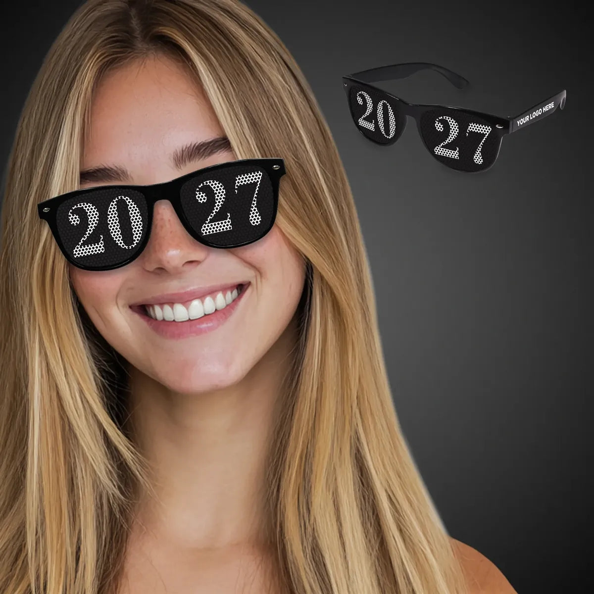 2027 New Year Black Sunglasses
