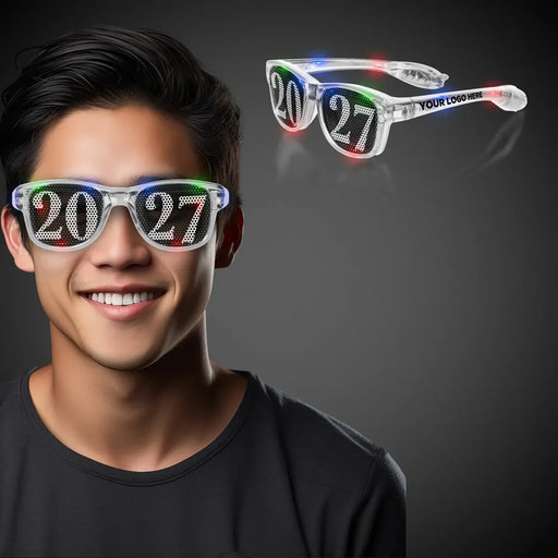 Light-Up 2027 New Year Retro Sunglasses