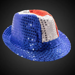 Light-Up Sequin Fedora — Rainbow