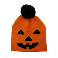 Light-Up Pumpkin Knit Hat