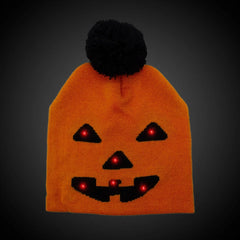 Light-Up Pumpkin Knit Hat
