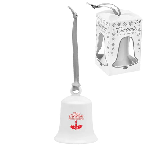 Ceramic Bell Ornament Holiday Christmas Tree Ornament