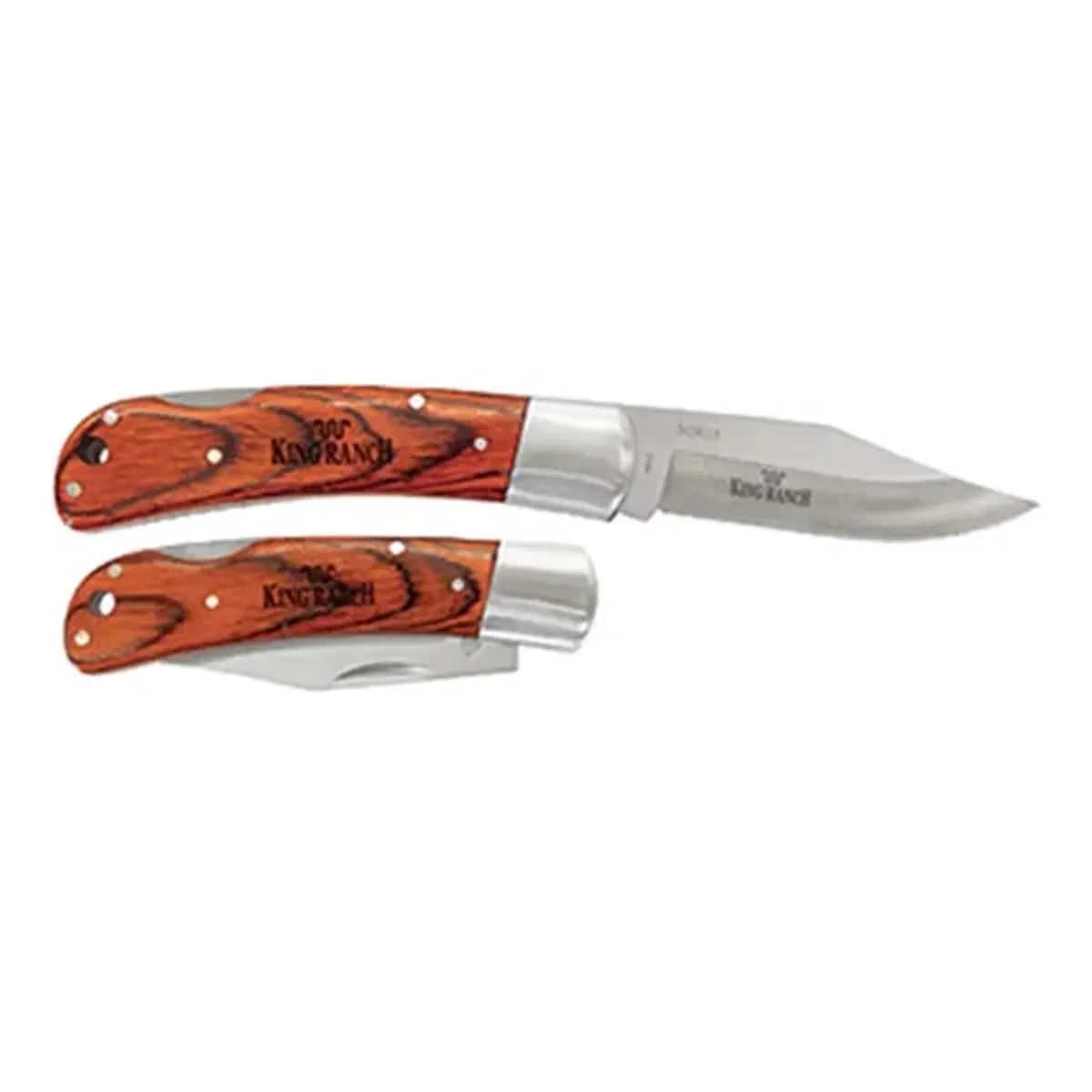 4" Wood Folding Knife with Leather Sheath
