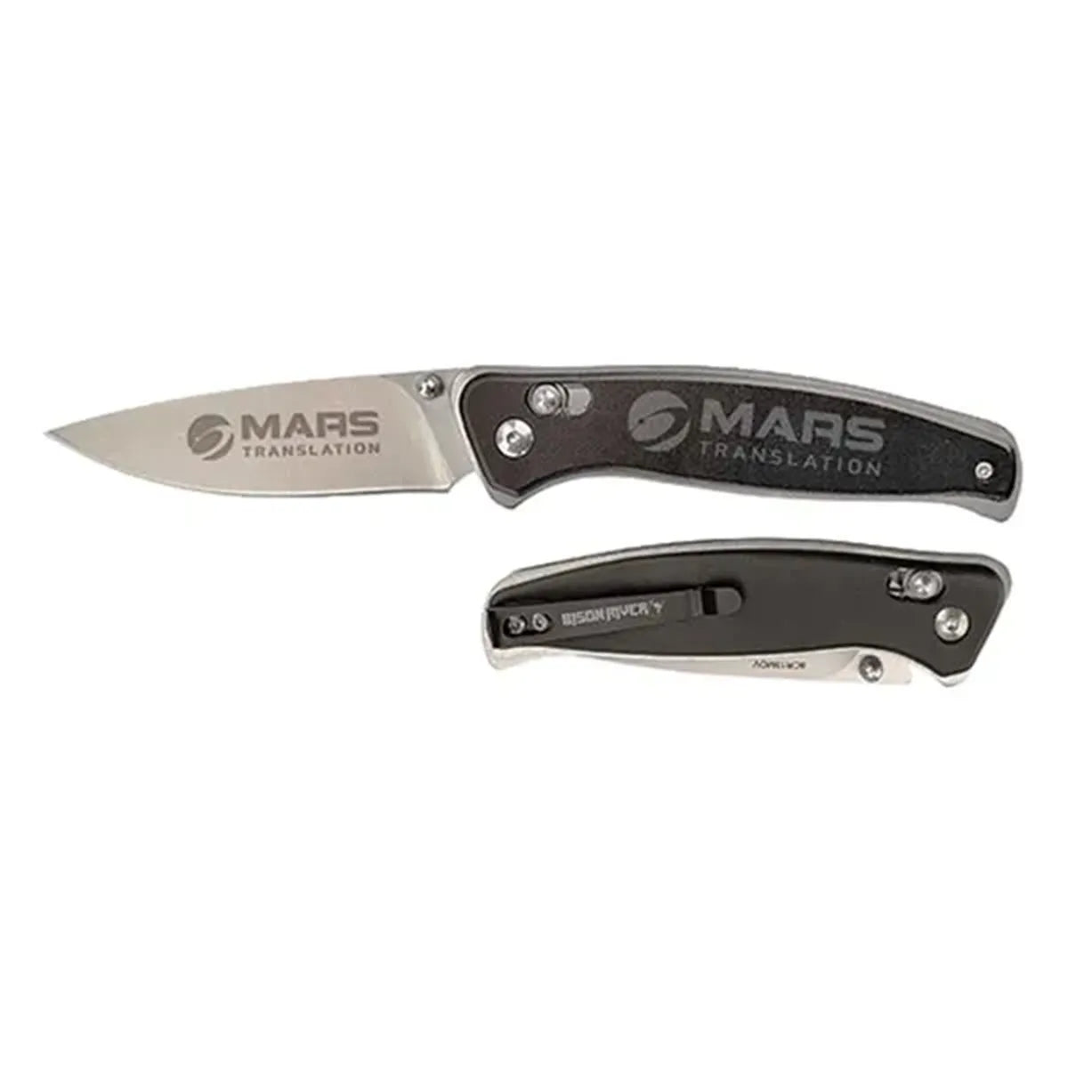 4.5" Black Button Lock Folding Knife with Clip