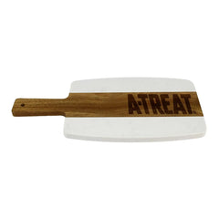 Acacia and Marble Handle Cutting Board 7.5" x 15"