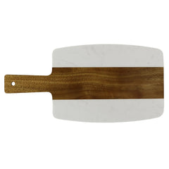 Acacia and Marble Handle Cutting Board 7.5" x 15"