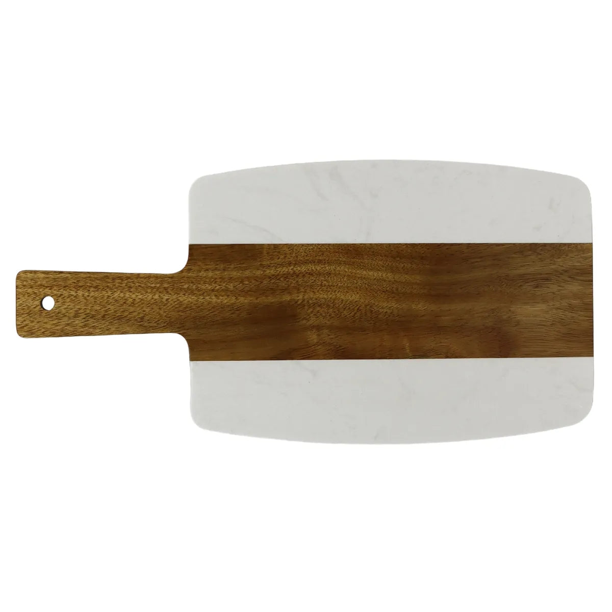 Acacia and Marble Handle Cutting Board 7.5" x 15"