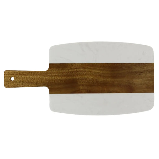 Acacia and Marble Handle Cutting Board 7.5" x 15"