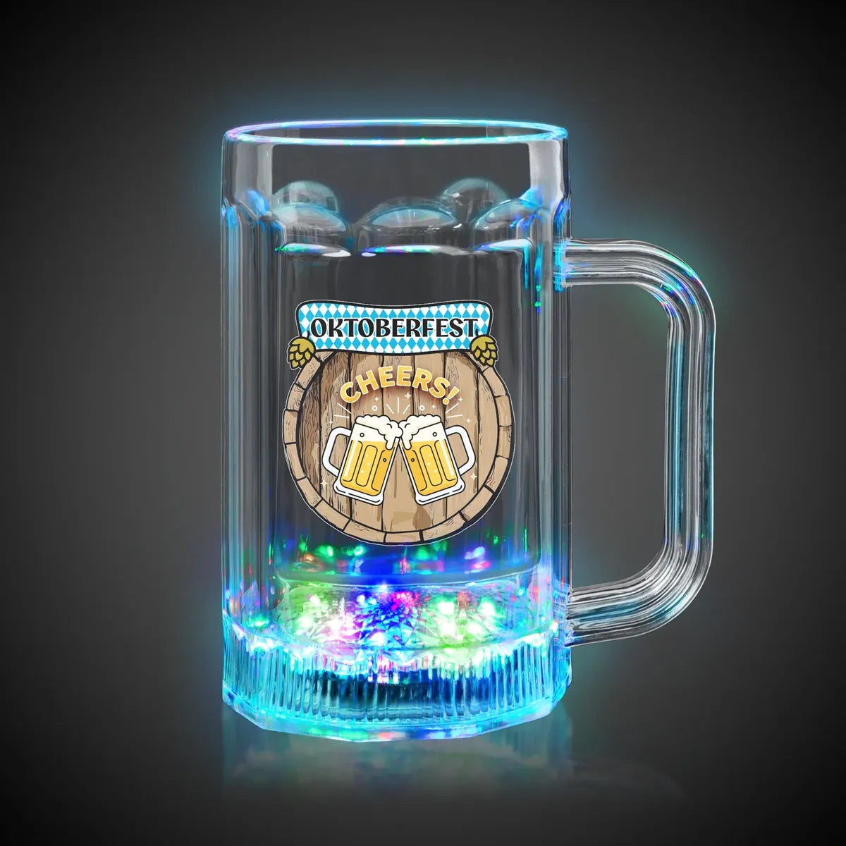 Oktoberfest "Cheers" Light-Up Beer Mug 16 oz