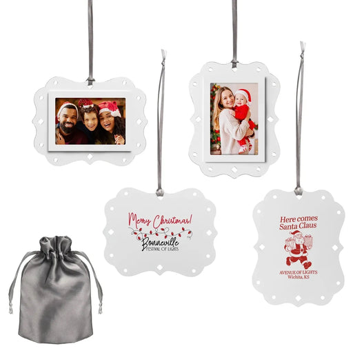 Metal Frame Photo Christmas Tree Ornament