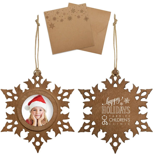 Wood Photo Holiday Christmas Tree Ornament