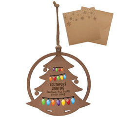 Wood Holiday Christmas Tree Ornament