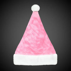 Pink Plush Mrs. Claus Hat