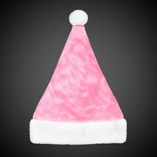 Pink Plush Mrs. Claus Hat