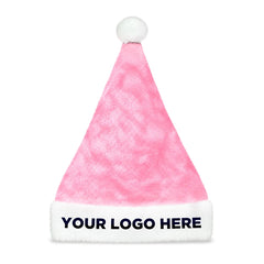 Pink Plush Mrs. Claus Hat