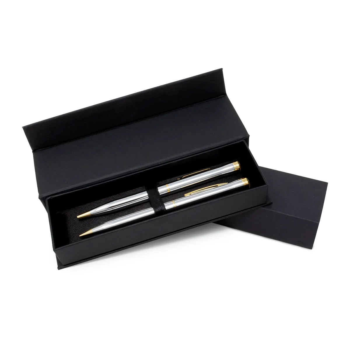 Domed-Logo Metal Pen & Pencil Set