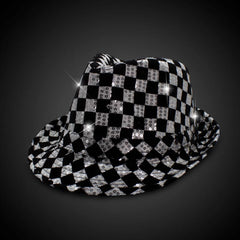 Light-Up Sequin Fedora — Rainbow