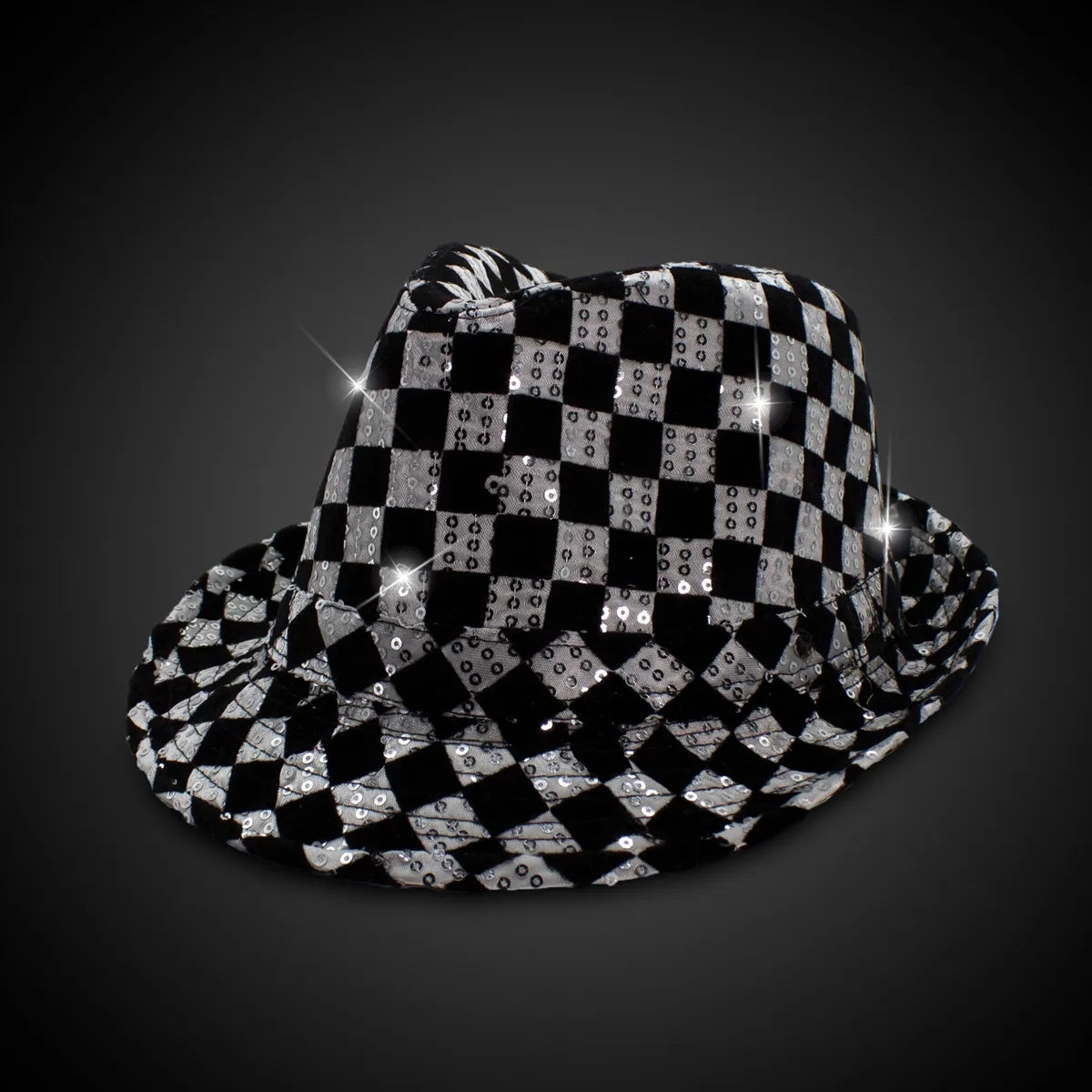 Light-Up Sequin Fedora — Rainbow