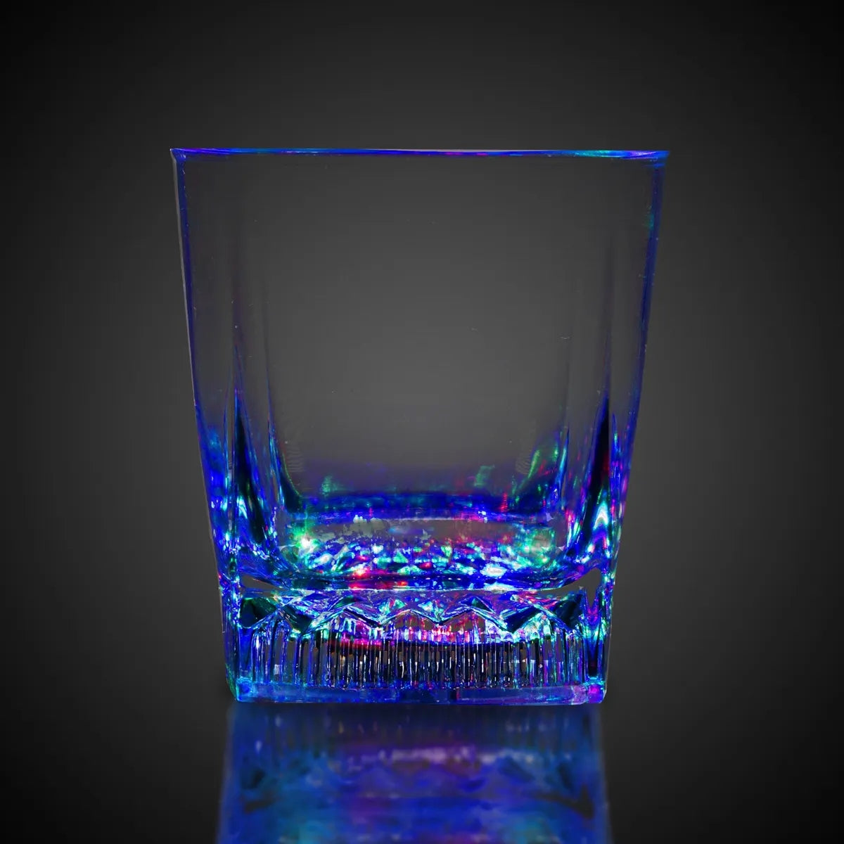 Light-Up Square-Bottom Rocks Glass 10 oz