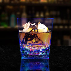 Light-Up Square-Bottom Rocks Glass 10 oz