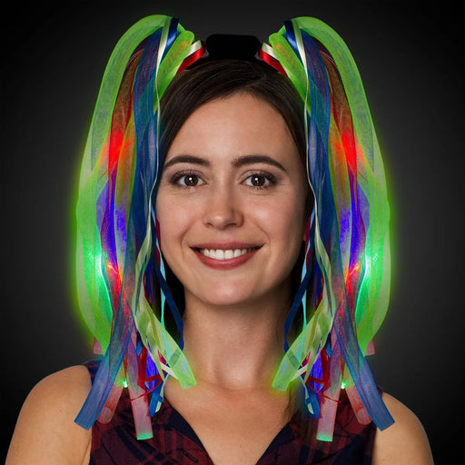 Light-Up Rainbow Dreadlock Wig