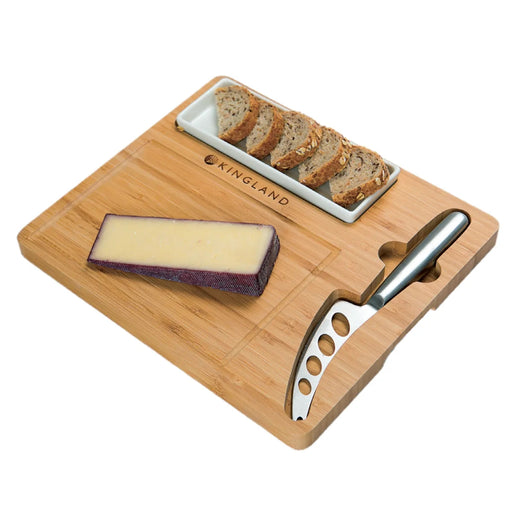 Premium Bamboo Cheese Server Set