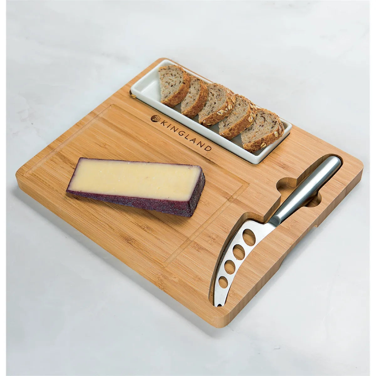 Premium Bamboo Cheese Server Set