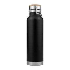 20oz Powder Coated Vacuum Seal Bottle w/ Wooden Top
