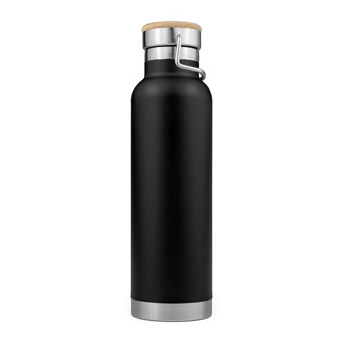 20oz Powder Coated Vacuum Seal Bottle w/ Wooden Top