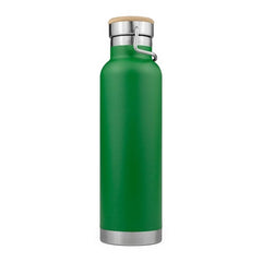 20oz Powder Coated Vacuum Seal Bottle w/ Wooden Top
