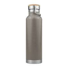 20oz Powder Coated Vacuum Seal Bottle w/ Wooden Top