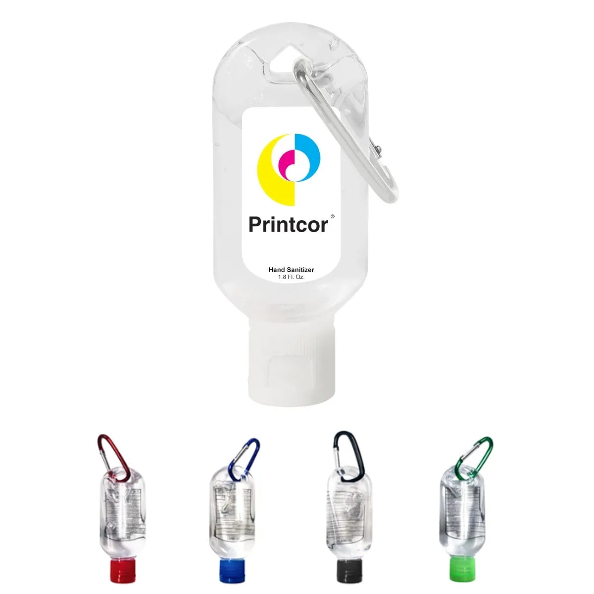 1.8oz Hand Sanitizer with Carabiner 75% Alcohol