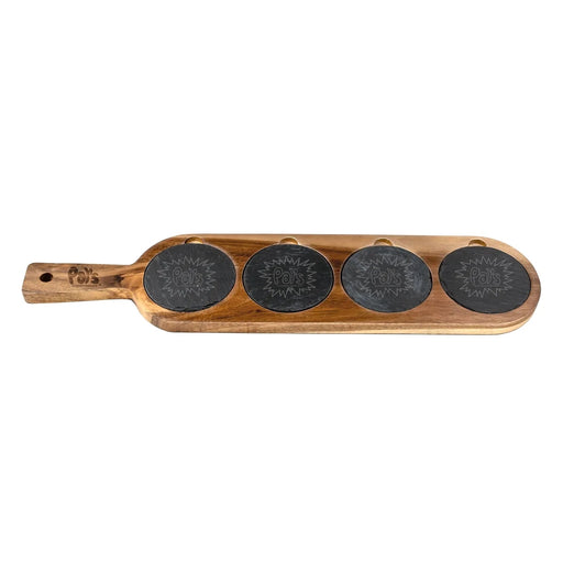Long Flair Acacia Wood/Slate Serving Board