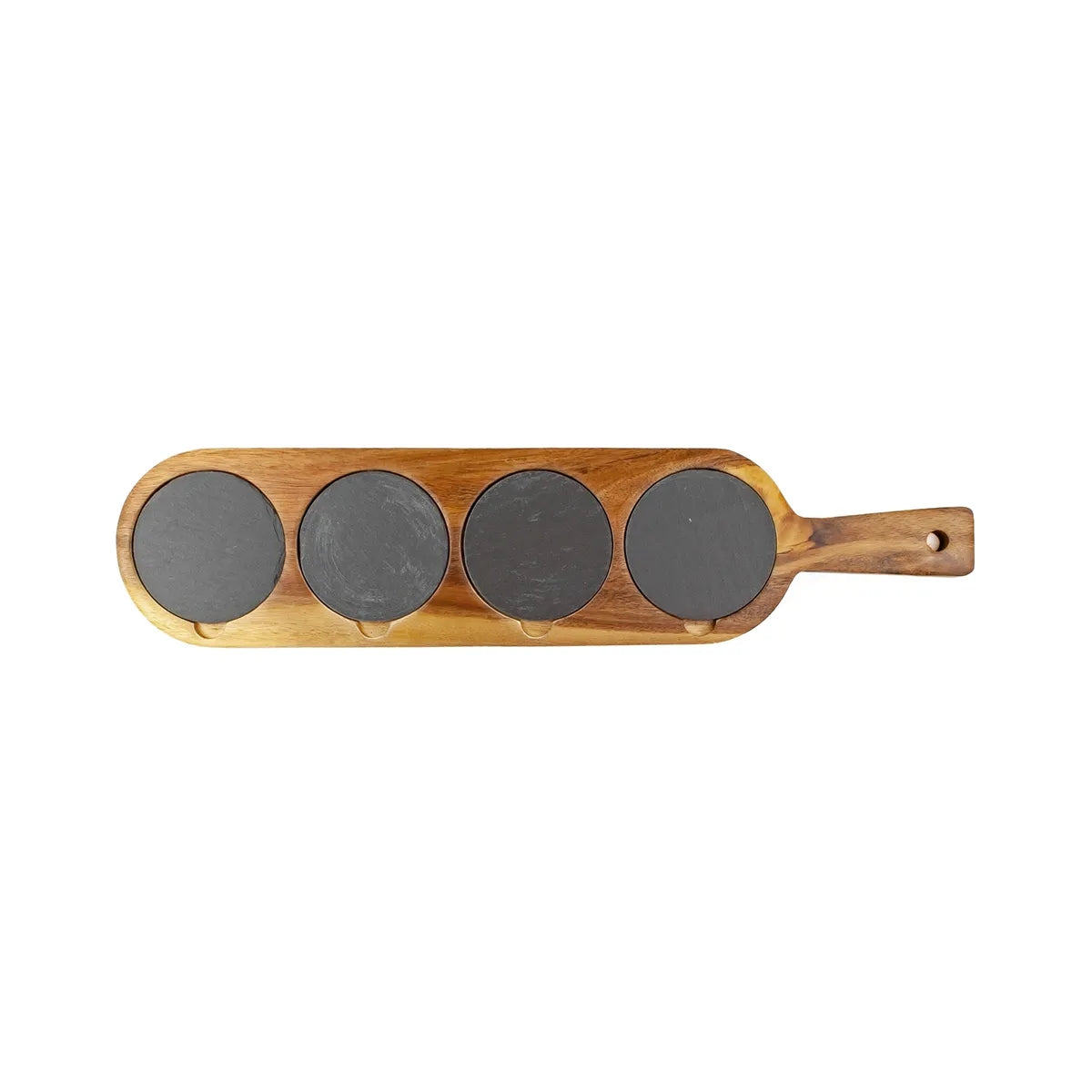 Long Flair Acacia Wood/Slate Serving Board
