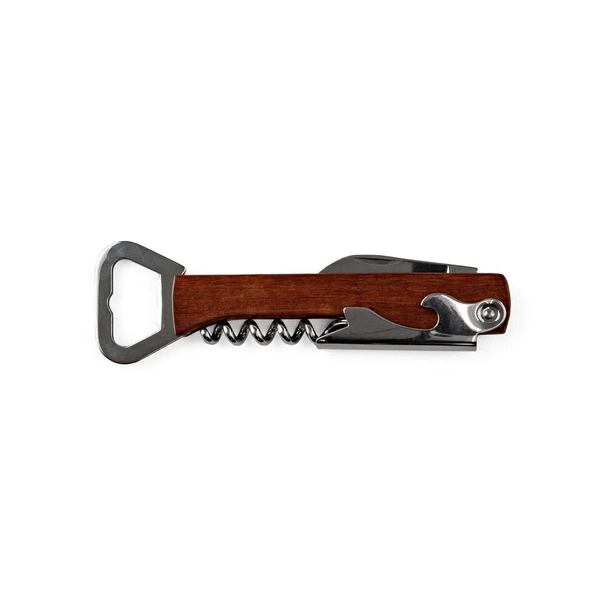 5 1/4" Wooden Bottle Opener & Wine Corkscrew