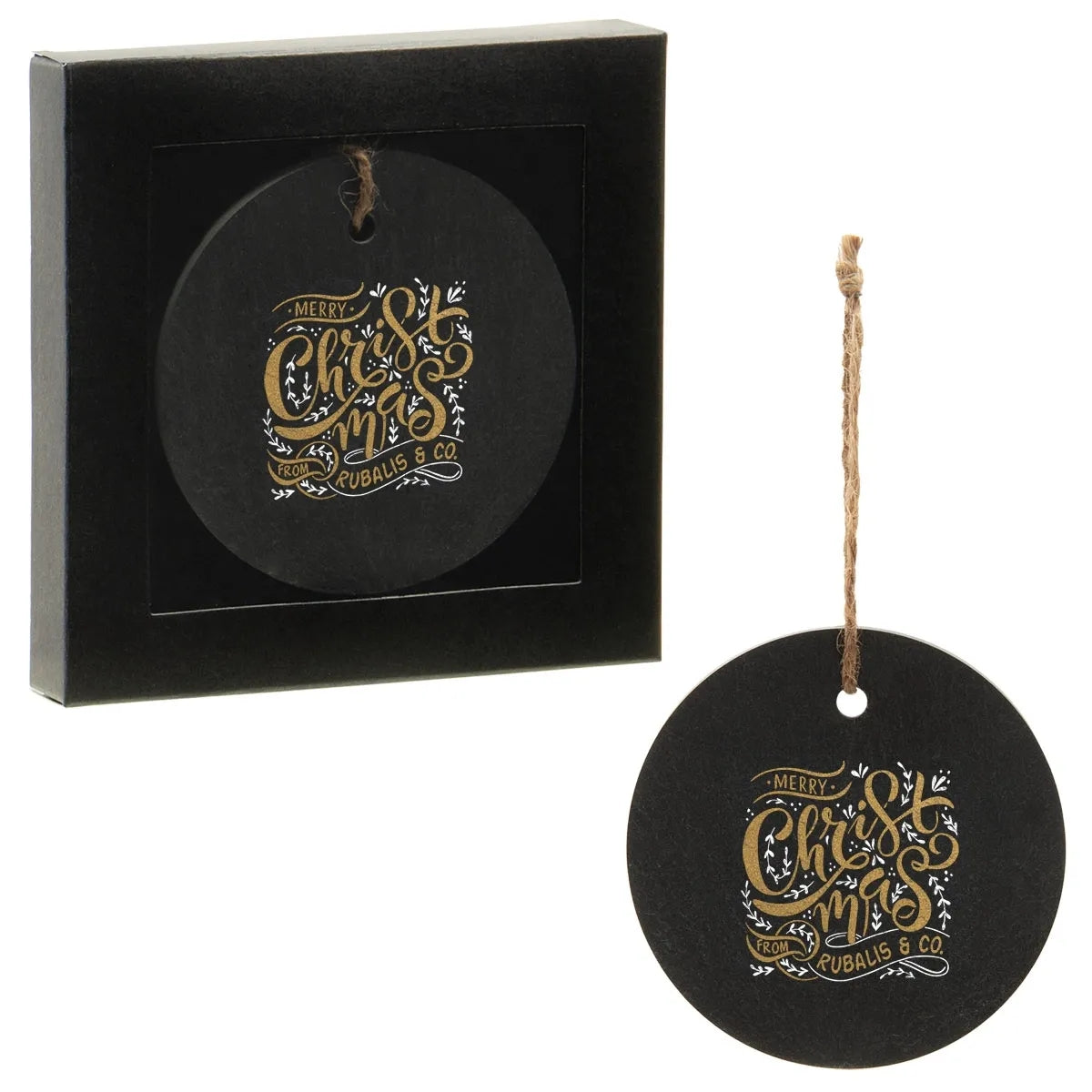 Slate Holiday Christmas Tree Ornament