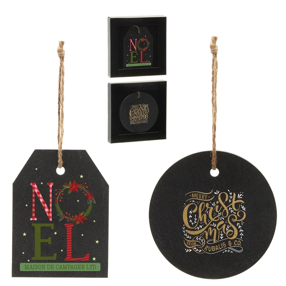 Slate Holiday Christmas Tree Ornament