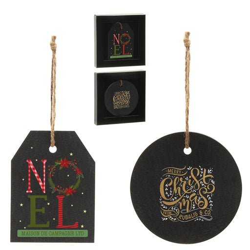 Slate Holiday Christmas Tree Ornament