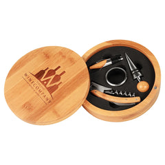 Bamboo Wine Tool Set — 1.5" x 6.25"