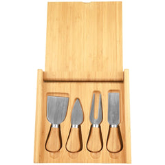 Delight Bamboo Cheese Set with 4 Tools