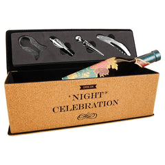 Leatherette Wine Tool Set and Bottle Case