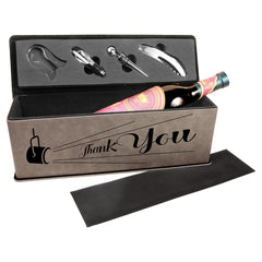 Leatherette Wine Tool Set and Bottle Case