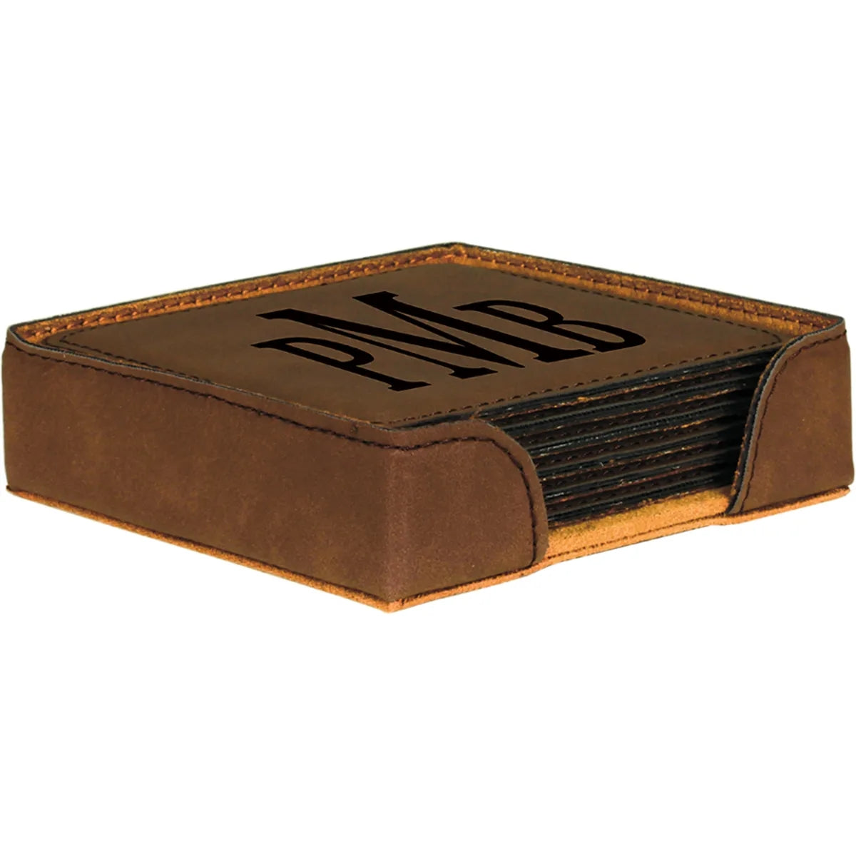 Square Leatherette Coaster Set