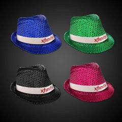 Sequin Fedora — Black