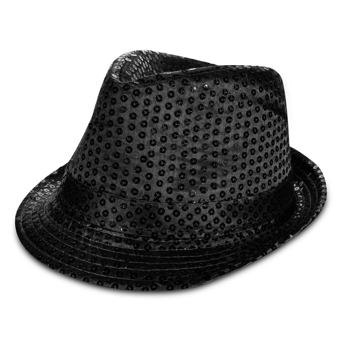 Sequin Fedora — Black